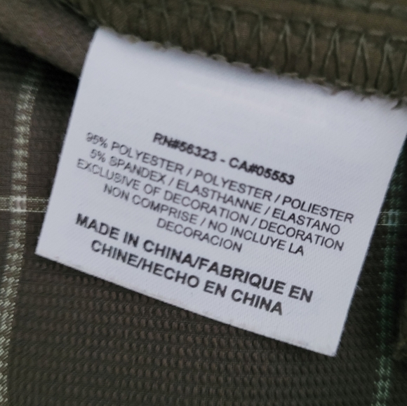 NIKE Golf Tour Performance Women's Green Plaid Dri-Fit Trouser Pants Size 12 - Picture 14 of 15